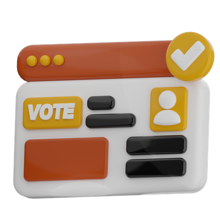 Carte de vote  3D Icon