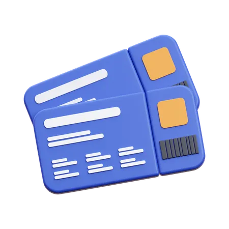 Carte d'embarquement  3D Icon