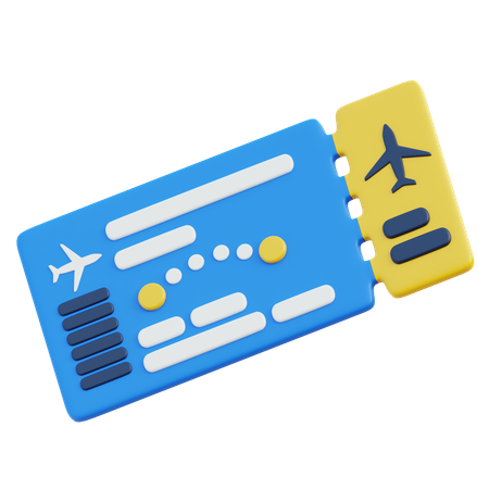 Carte d'embarquement  3D Icon