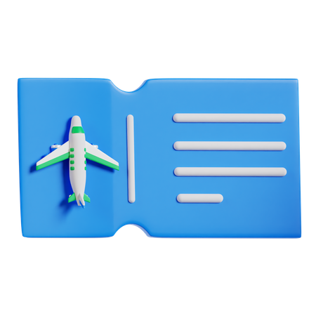 Carte d'embarquement  3D Icon