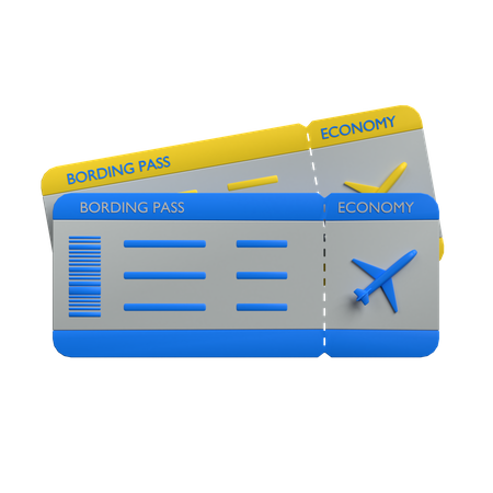 Carte d'embarquement  3D Icon