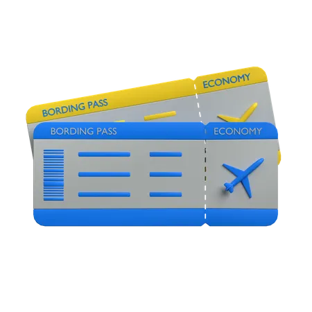 Carte d'embarquement  3D Icon