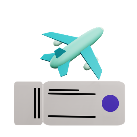 Carte d'embarquement  3D Icon