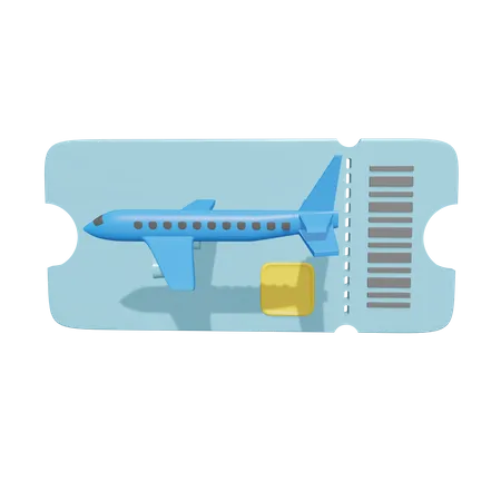 Carte d'embarquement pour avion  3D Icon