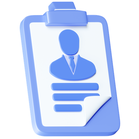 Carte d'employé  3D Icon