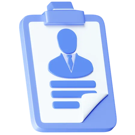 Carte d'employé  3D Icon