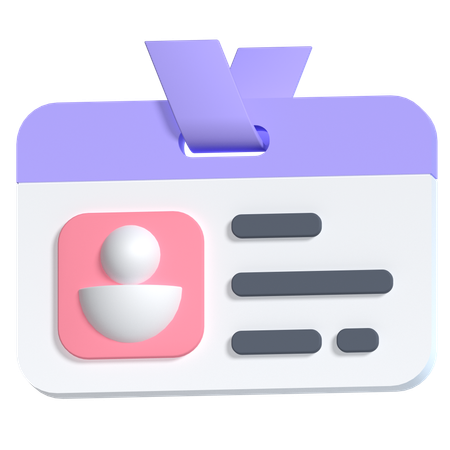 Carte d'identité  3D Icon