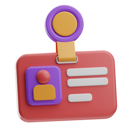 Carte d'identité  3D Icon