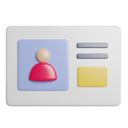 Carte d'identité  3D Icon