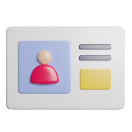 Carte d'identité  3D Icon