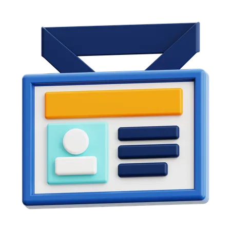 Carte d'identité  3D Icon