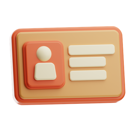 Carte d'identité  3D Icon