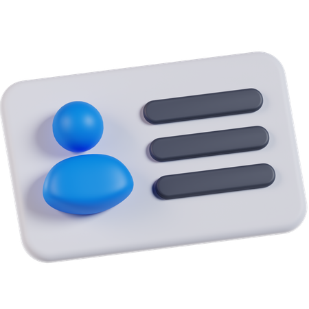 Carte d'identité  3D Icon