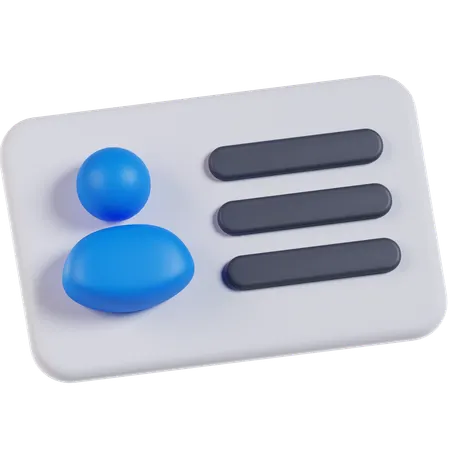 Carte d'identité  3D Icon