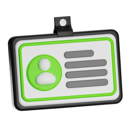 Carte d'identité  3D Icon
