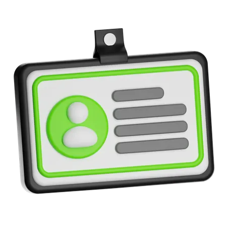 Carte d'identité  3D Icon