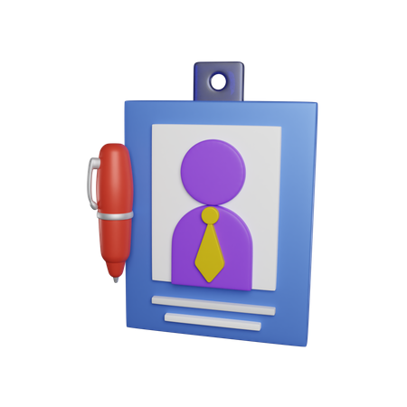 Carte d'identité  3D Icon