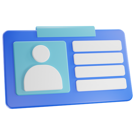 Carte d'identité  3D Icon