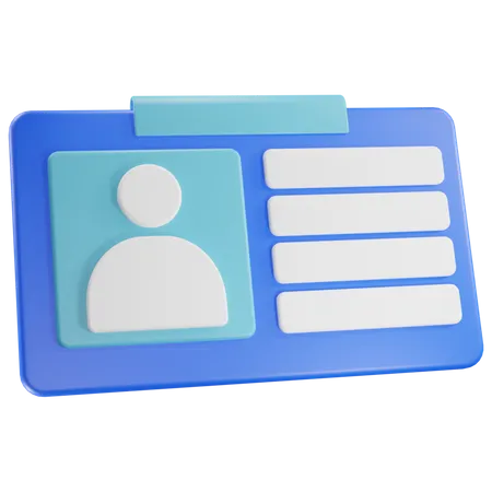 Carte d'identité  3D Icon