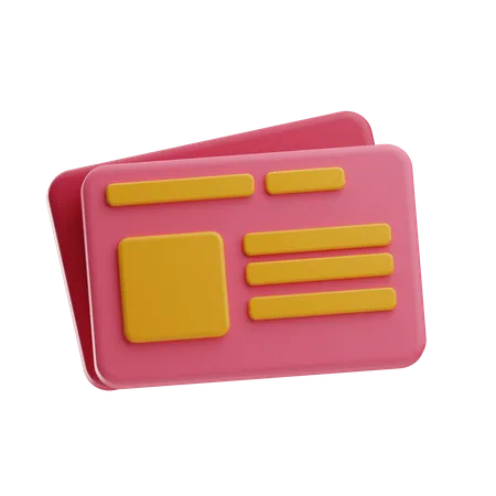 Carte d'identité  3D Icon