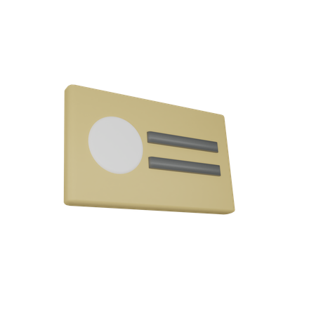 Carte d'identité  3D Icon