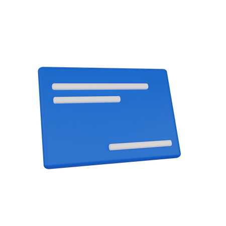 Carte d'identité  3D Icon