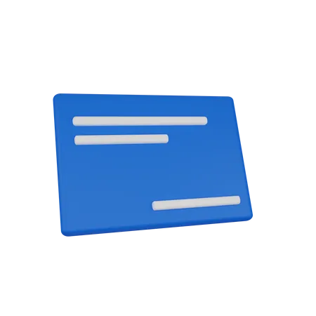 Carte d'identité  3D Icon