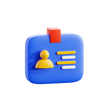 Carte d'identité  3D Icon