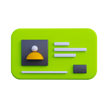 Carte d'identité de membre  3D Icon