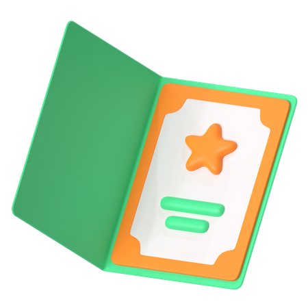 Carte d'invitation  3D Icon