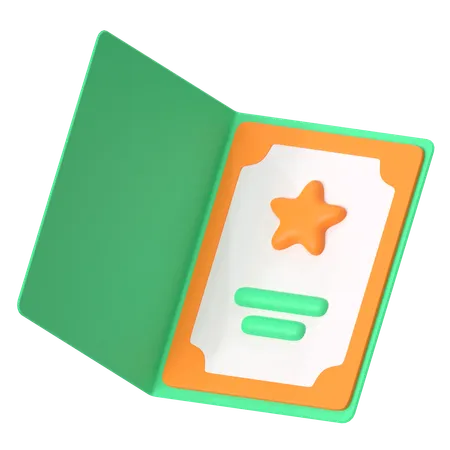 Carte d'invitation  3D Icon