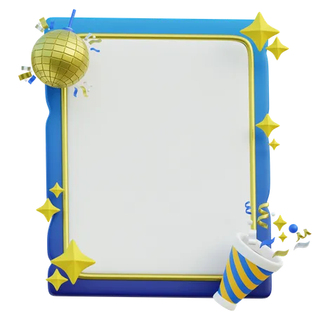 Carte d'invitation à une fête  3D Icon