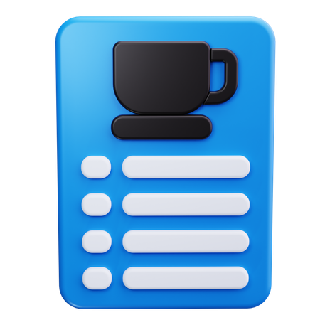 Carte du café  3D Icon