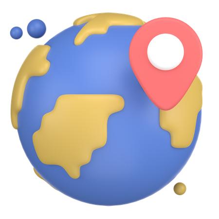 Carte du monde  3D Icon