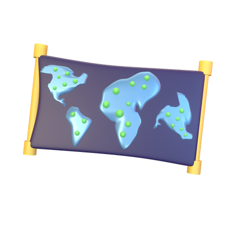 Carte du monde du jeu  3D Icon