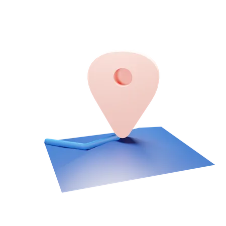 Emplacement sur la carte  3D Illustration