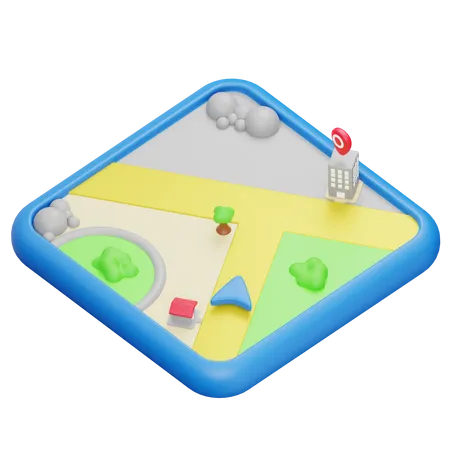 Carte en ligne  3D Icon