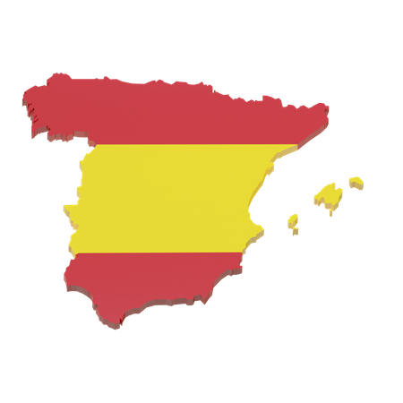 Carte d'espagne  3D Icon