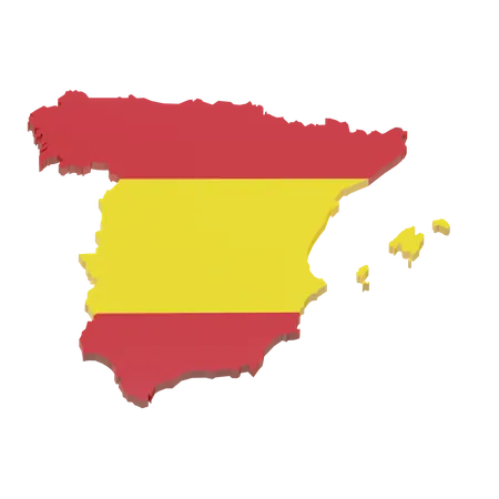 Carte d'espagne  3D Icon