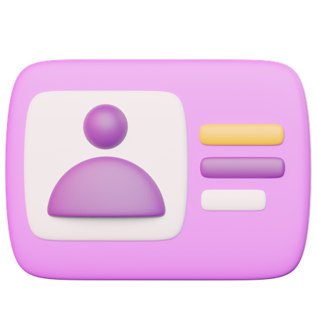 Carte d'étudiant  3D Icon