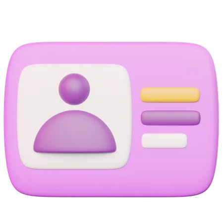 Carte d'étudiant  3D Icon