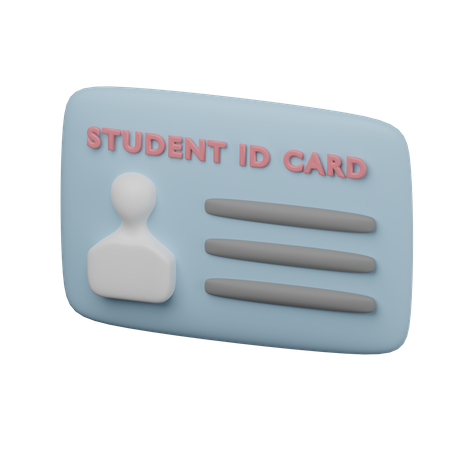 Carte d'étudiant  3D Icon