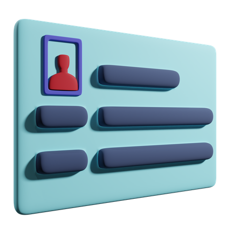 Carte d'étudiant  3D Icon