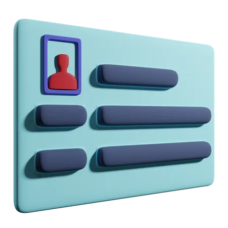 Carte d'étudiant  3D Icon