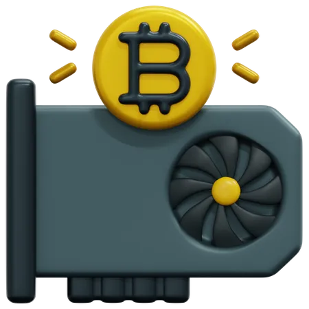 Carte graphique Bitcoin  3D Icon
