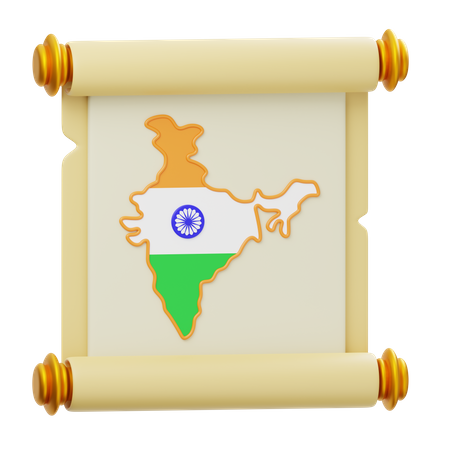 Carte indienne  3D Icon