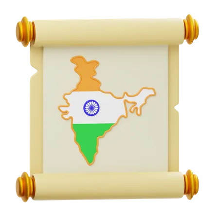 Carte indienne  3D Icon
