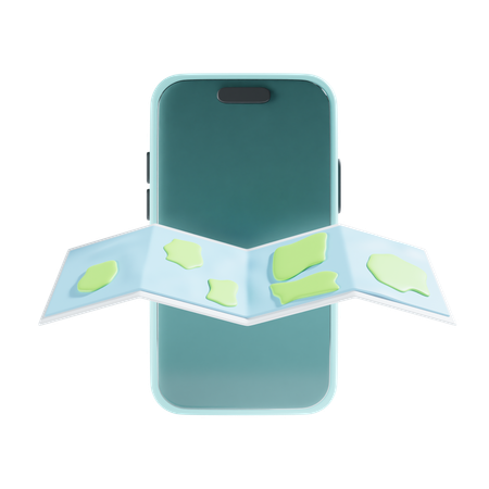 Carte mobile  3D Icon