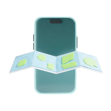 Carte mobile  3D Icon