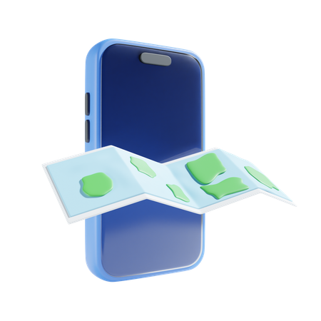 Carte mobile  3D Icon